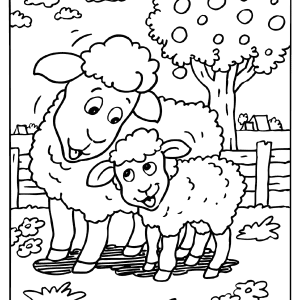 Lamb - Game For Kids, Coloring Book