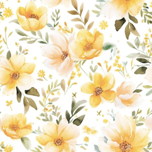 Sunshine Yellow Watercolor Patterns
