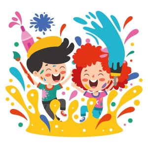 Funny Kid Coloring And Painting