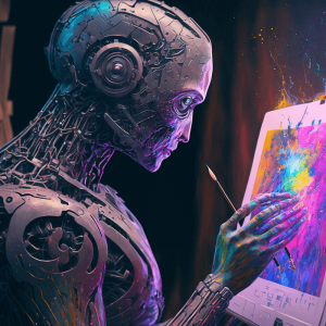 Artificial intelligence generated artwork