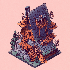 Digital Art Isometric Illustration