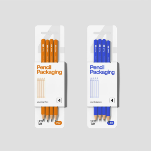 High Quality Pencil Packaging Mockup