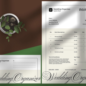 Clean Wedding Organizer Stationery Set